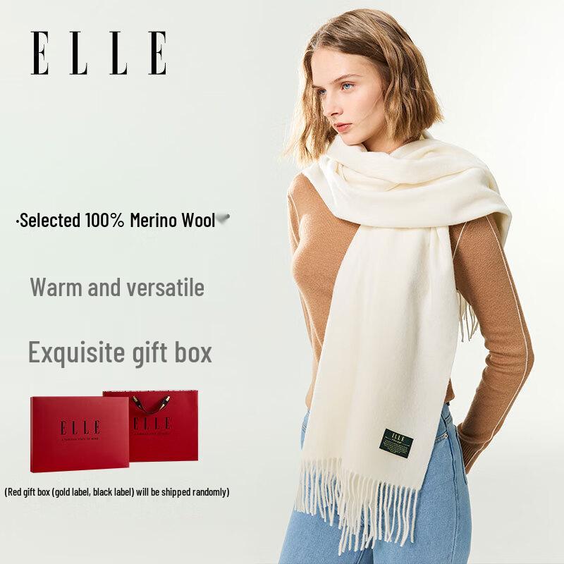 ELLE Women's 100% Wool Scarf & Shawl