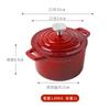 Enameled Mini Cast Iron Dutch Oven 1.5 Quart for Cooking Bake Bread Cast Iron Pot Casserole Dish Heavy Milk Pot Kitchen Stew Pot
