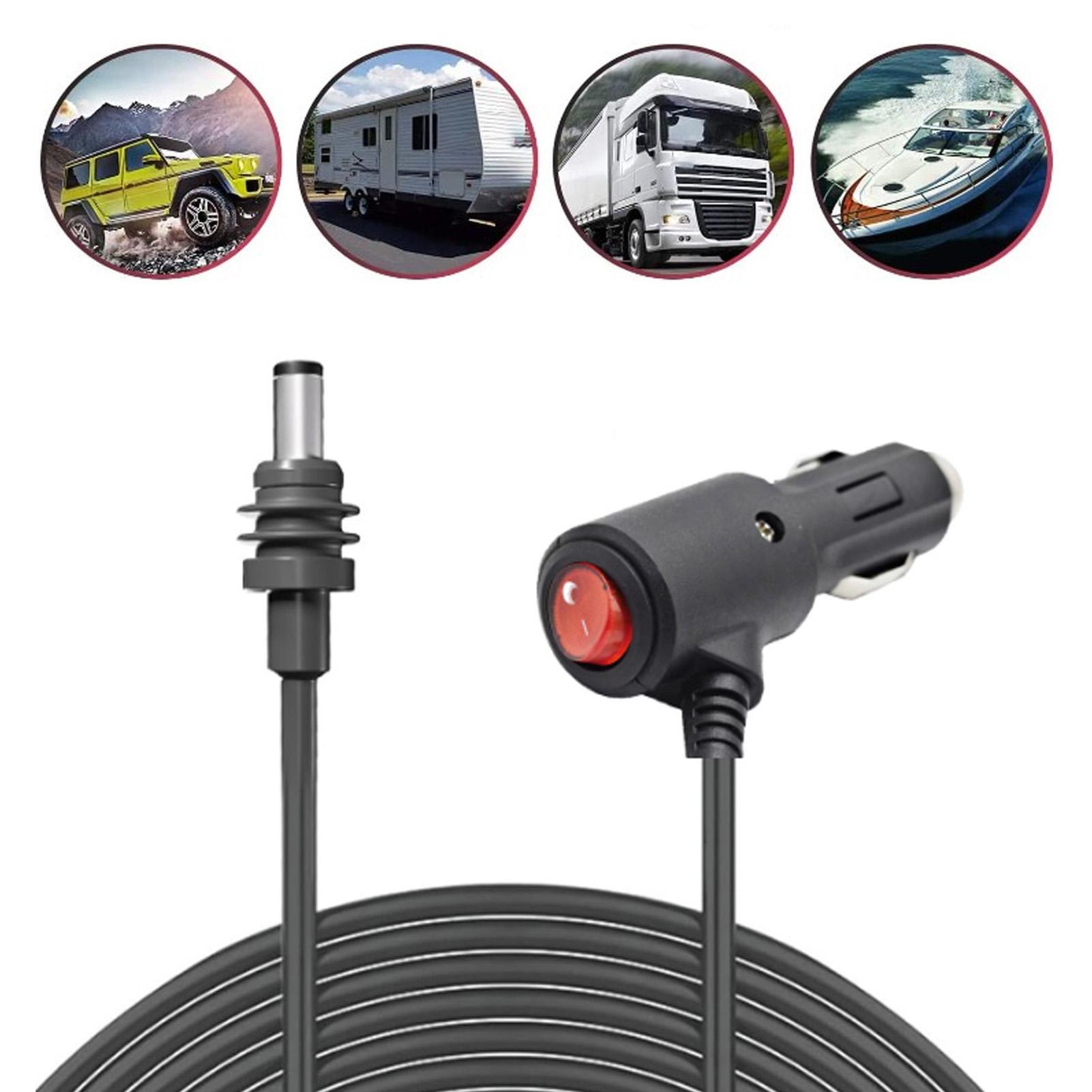 

Power Cable 16.4 Feet 12V to 24V Replacement Dish with Red Copper Material for Cars Trucks Buses Boats