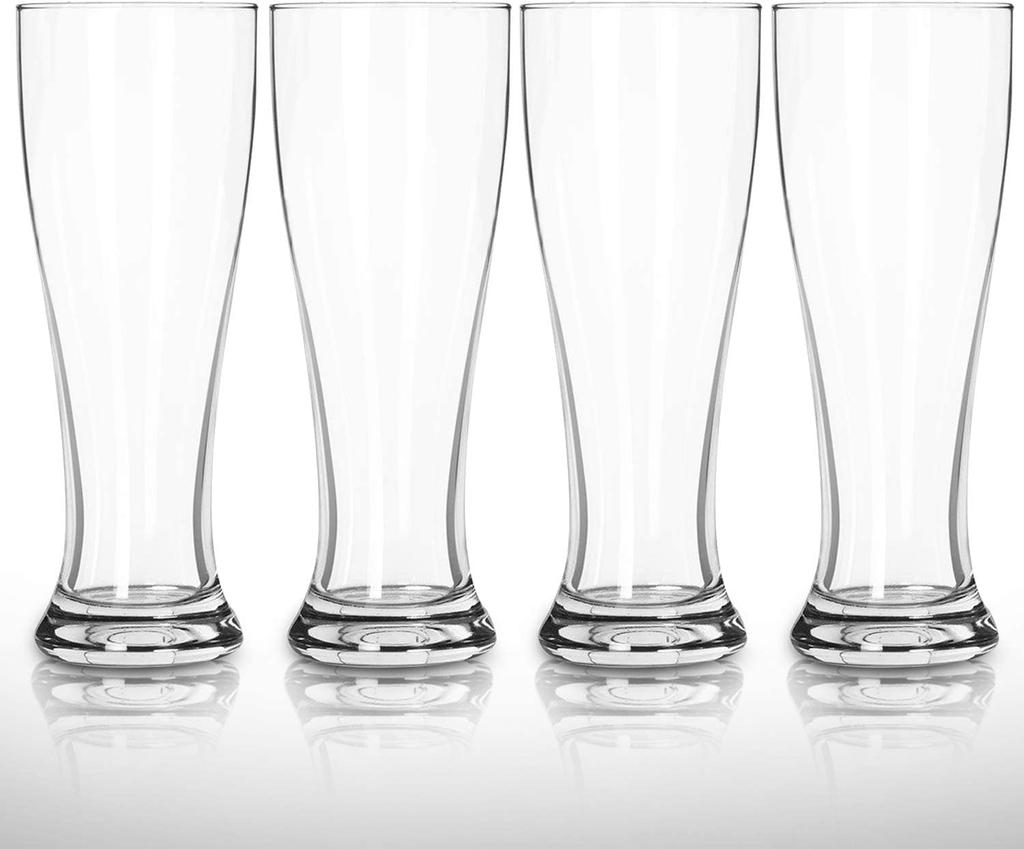 Morning Place Stylish Beer Glasses, Set of 4, Foaming, Dishwasher Safe, 500ml (Set of 4)