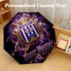 8 Rib Auto Folding Umbrella Anderlecht FC Print Custom Name Text Portable Rain Gear
