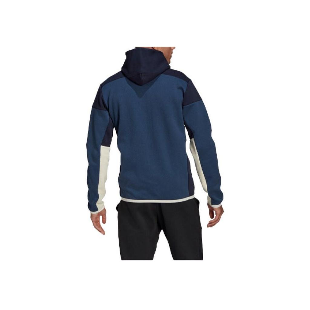 Adidas Z.N.E Series Sports Fitness Thick Knit Hooded Logo Jacket Men jackets Navy GN6834