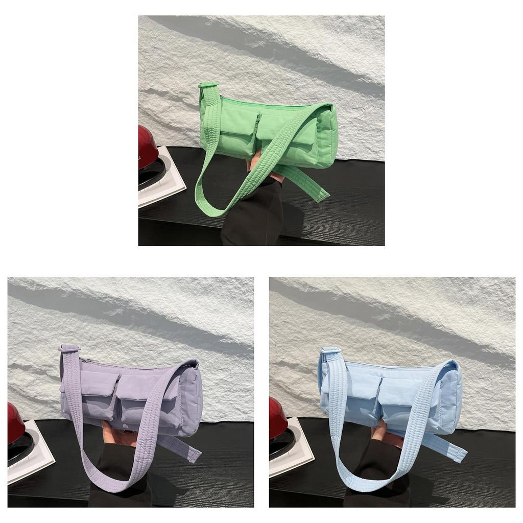 Casual Crossbody Bag For Daily Use With Multiple Pockets And Polyester Material