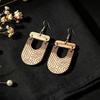 Retro Floral Bohemian Wood Earrings: Tree Leaf & Large Flower Design