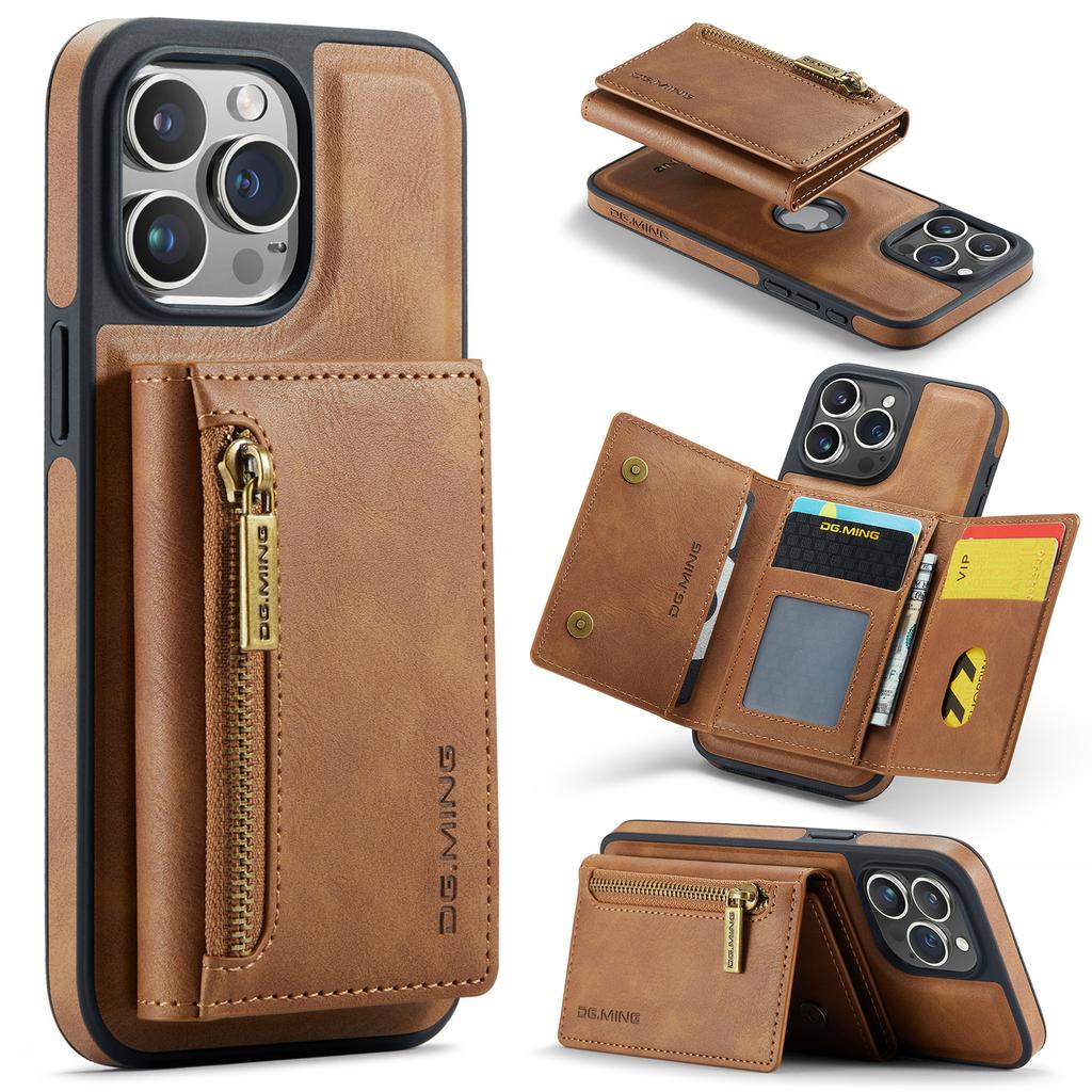 2in1 Removable Leather Card Holder Magsafe Phone Case for iPhone 14 15 13 12 11 Pro Max Plus Magnetic Wallet Shockproof Cover