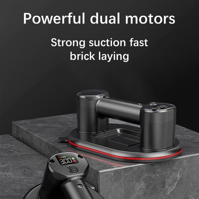 Auto Inflating Double Motor Suction Lifter 300kg Capacity 24cm Diameter LCD Power Monitors High Power Vacuum Lifting Device