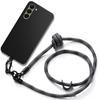 Protective Case - BOOLING - Samsung Galaxy S23 - Black Silicone - Shockproof - Removable Lanyard