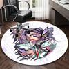 1pc Anime Butterfly Warrior Round Carpet - Office Chair Mat, Anti-Slip Rug for Home Decor
