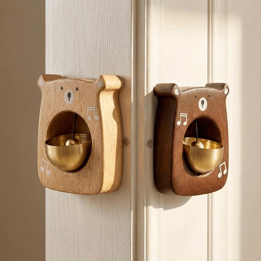 Cute Bear Entrance Doorbell Creative Entry Reminder Bell Animal Shaped Windbell  Bedroom