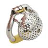 NEW!!!Honeycomb Cock Cage,Penis Ring Lock, Penis Sleeves,Flat Cage Stainless Steel Small Size Male Chastity Device,Chastity Belt