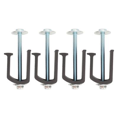 4 Sets Truck Tool Box Clamp Rust Proof Aluminum Long Durability Tie Down Clamp for Vehicles Black