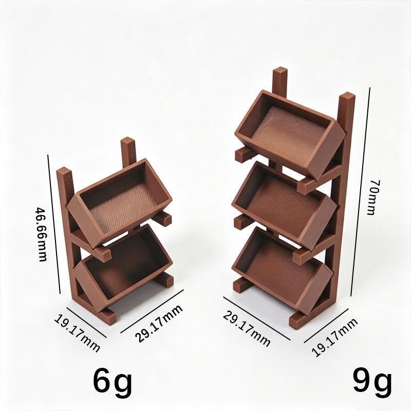 Mini Simulated Display Rack Storage Shelf Exquisite Dollhouse Furniture Ornament for Desktop Small Decor Craft Gifts