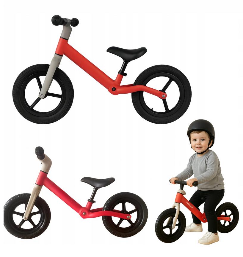 Two-wheeled Balance Bike for Children, Light, Red, As a Gift