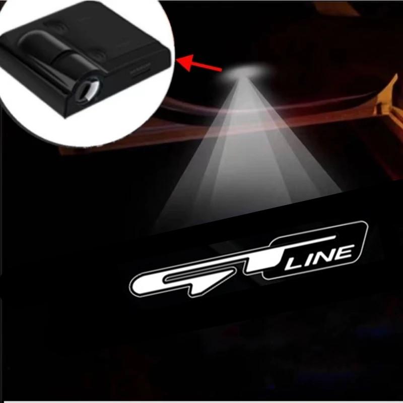 2 Stück GT Projektor LED Auto Tür Begrüßungslicht Für Peugeot 208 206 307 308 3008 207 508 2008 5008 107 408 301 208 RCZ Zubehör