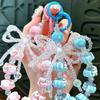 Anti-lost Bow Phone Case Lanyard Beaded Colorful Ball Beaded Phone Strap  Christmas Gifts