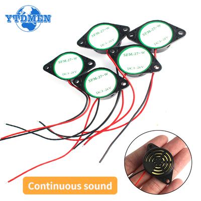 5 Stück 95DB Alarm Hochdezibel Summer SFM-27 DC 3-24V 12V Alarm Dauerton Summer, für Arduino