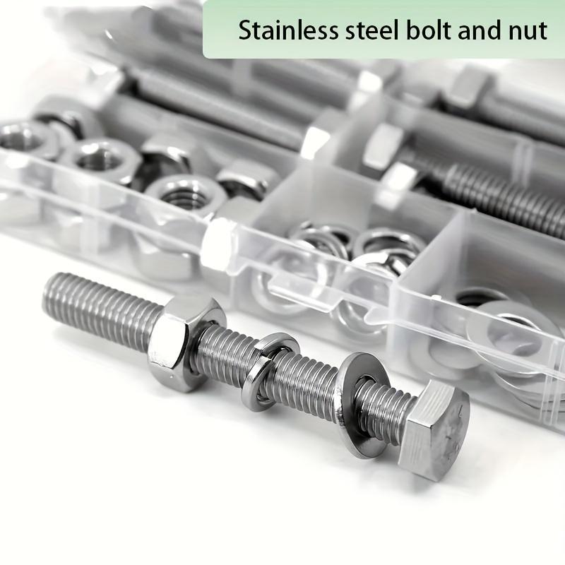 M6 M8 M10 "High-Strength Hex Bolt Set with Nuts & Washers – Durable Stainless Steel Fastener Kit for Industrial & DIY Projects