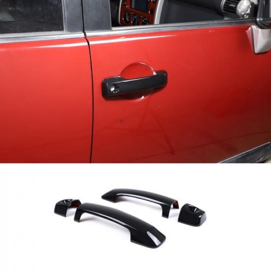 Für Toyota FJ Cruiser 2007- Glänzende Schwarze Außen-Seiten-Türgriffabdeckung