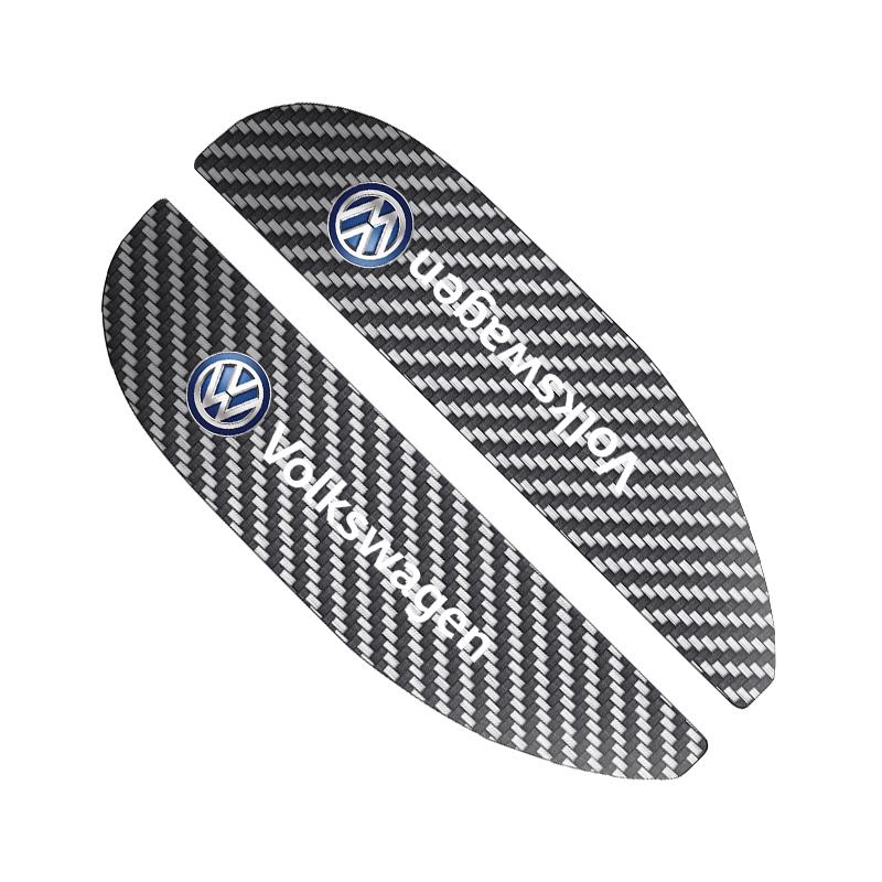 

2pcs Carbon fiber Car Rearview Mirror Rain Eyebrow Sticker For VW Volkswagen Jetta MK5 Golf Passat 3B7 601 171 Car Accessories