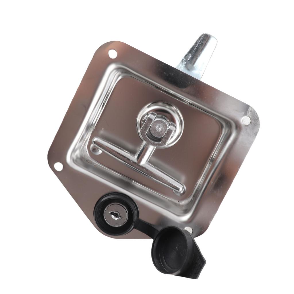 Uchwyt w kształcie litery T z kluczykiem, składany uchwyt, blokada skrzynki narzędziowej ze stali nierdzewnej do użytku domowego i komercyjnego