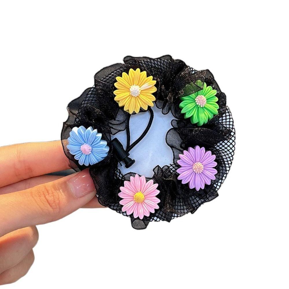 Adjustable Girls Elastic Hair Net Fashion Headdress Hair Bun Cover Sweet Ballet Hair Net  Kids