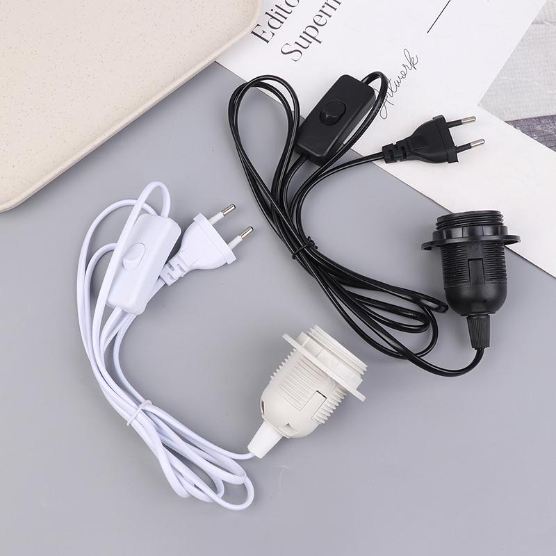 E27 220V Eu Plug Lamp Base Holder With 1.8M On/Off Power Cord Hanging Pendant Led Light Fixture Lamp Bulbs Socket Adapters