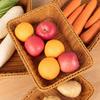 Woven Pattern Kitchen Storage Basket Multicolor Bread Fruit Tray Organization Box  Home Shop Hotel
