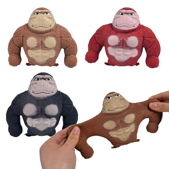 Stress Relief Gorilla Squeeze Toy Soft Stretchy Orangutan Sensory Toy Concentration Aid Hand Exercise Relaxation Ball Party Favors