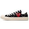 CDG X  Chuck Taylor All Star Comfortable Versatile Trendy Low Top Canvas Shoes Unisex Sneakers Black White Red 168983C