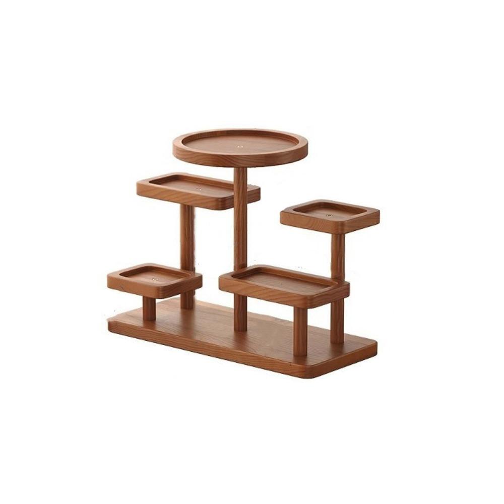 Large Capacity Wooden Storage Rack Decorative Waterproof Jewelry Display Rack Space Saving Moisture-proof