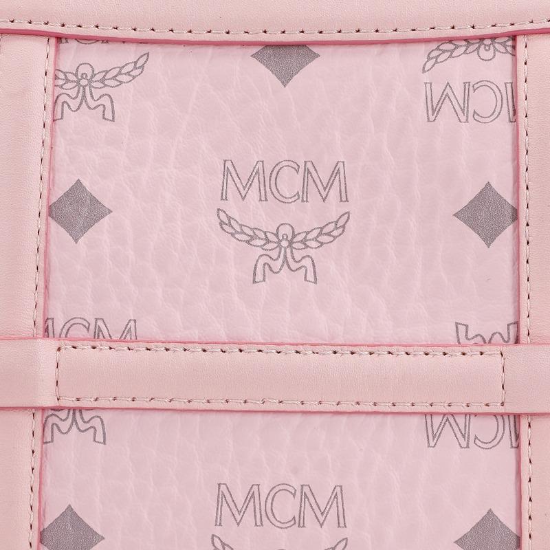 MCM Delmy Visetos Shoulder Tote Bag Pink MWSBAER01QH001