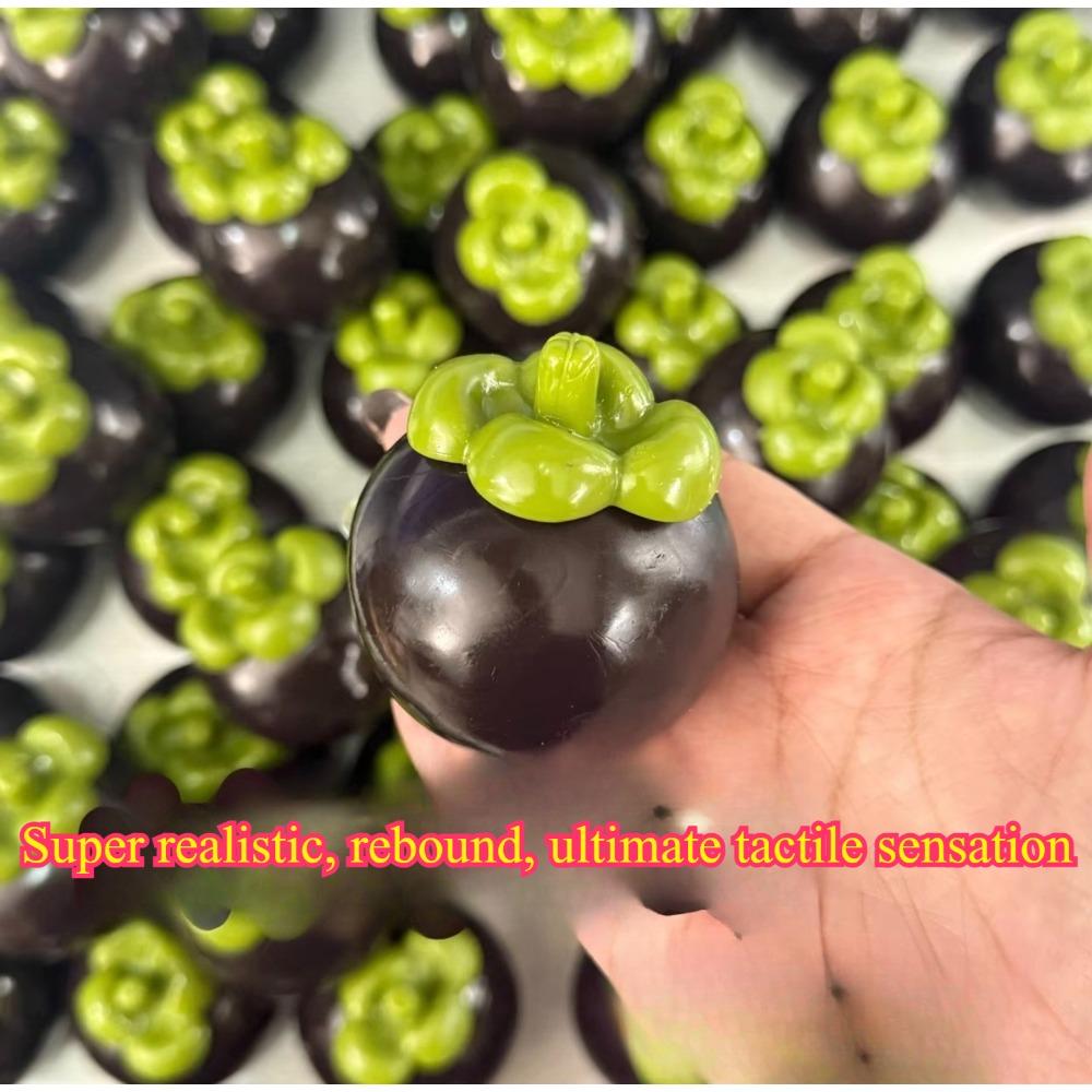 Cute Simulated Mangosteen Fluid Squeeze Fidget Toy Super Soft Slow Rebound Sensory Stress Anxiety Relief for Kids and Adults