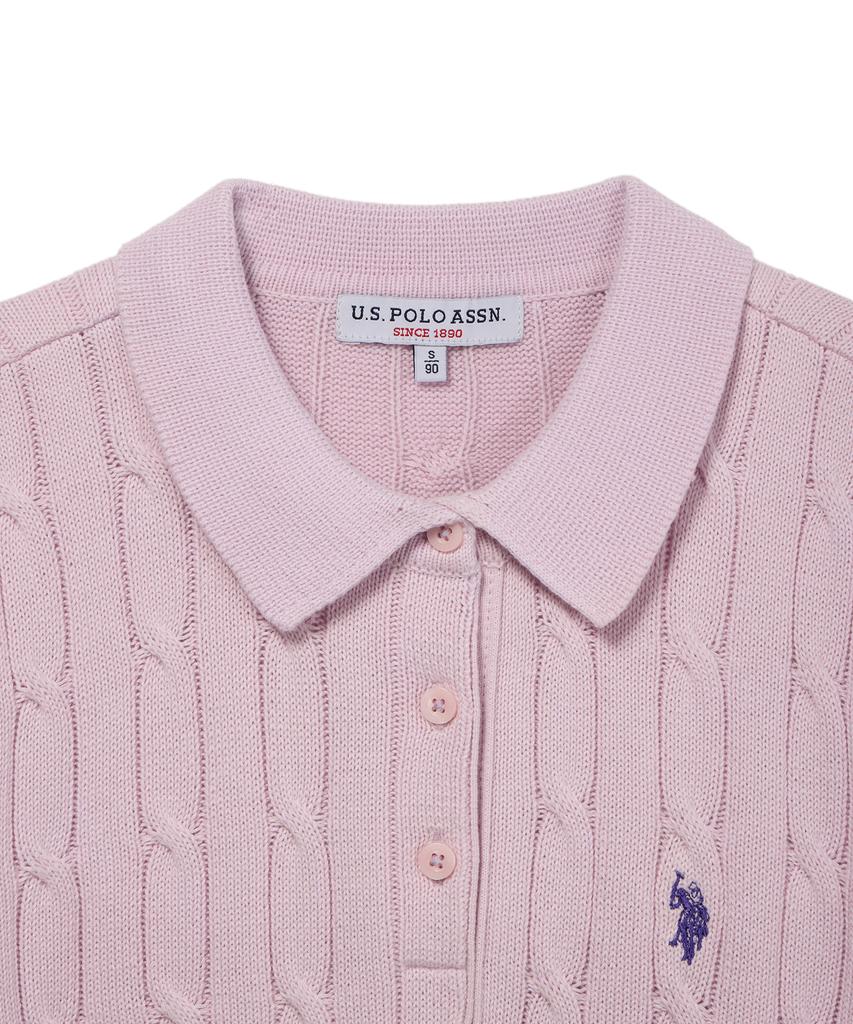 USPOLOASSN Classic Cable Cara Knit _Purple