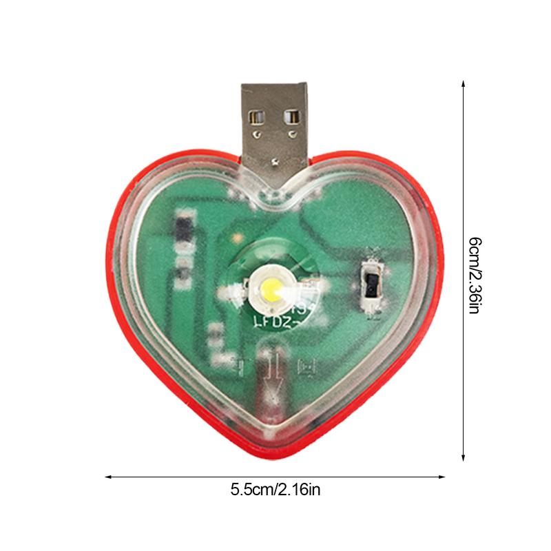 Trunk Light Heart Shaped USB Lighting LED Lamp Car Atmosphere Light Wireless Automotive Motion Sensor Light Interior Car Lights