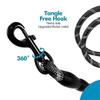 Dog Leash, Dog Training Leash, Padded, Soft Handle, Rope for Puppies and Small, Medium and Large Dogs, 1.2 and 1.5 and 2 Meters, Black
