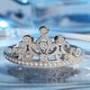 Step Into Silver Jewelry Crown Ring Ring Women'S Zircon Diamond Ring