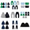 Set Tuta con Felpa con Cappuccio e Zip Jogger per Uomo Donna Streetwear Cotone Casual
