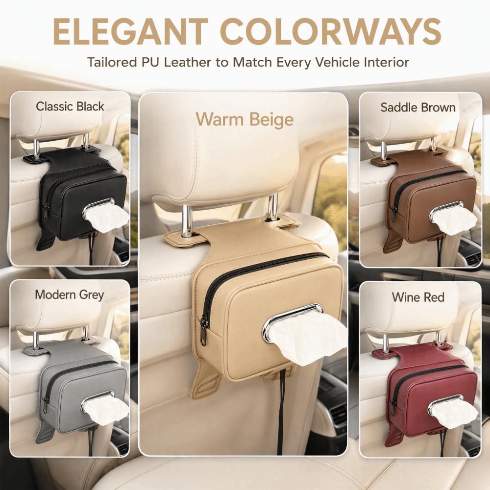 Waterproof Car Tissue Box Easy Install Tissue Holder Car Accessories Storage Box  Seat Back
