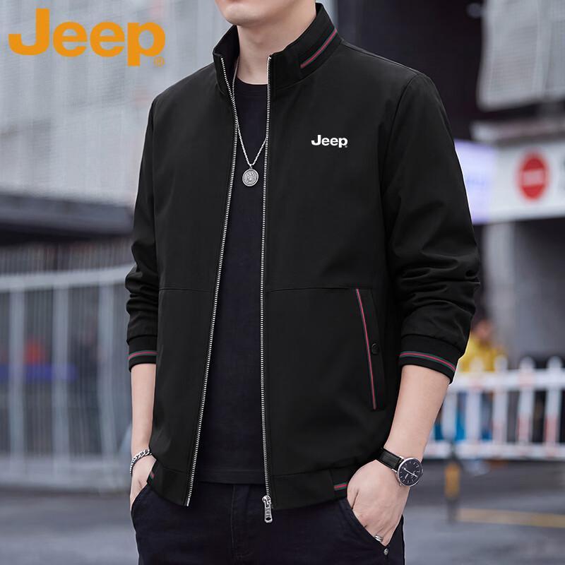 Jeep Men's Solid Color Casual Jacket