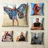 TThe Rock DDwayne Johnson Pillow Case Square DoubleSided Sofa Cushion Cover Bedroom Bedside Pillow
