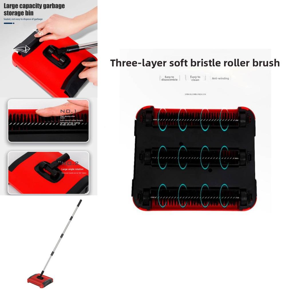 Housekeeping Broom Set With Pp Pet Bristles For Daily Home Cleaning Tasks