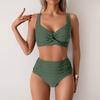 2025 European & American High-Waisted Women's Bikini - Sexy, Split Design Swimwear
