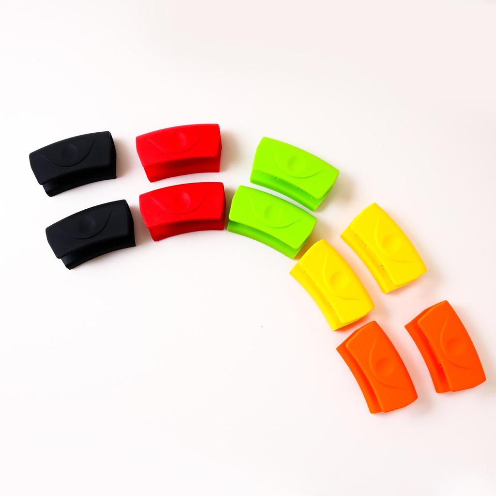 1 Pair Silicone Pot Ear Clip Creative Clip Cast Iron Pot Handle Microwave Oven Insulation Hand Clip Pot Ear Set