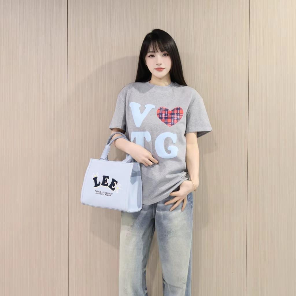 New Lee Fabric Handbag, Crossbody Bag, Shoulder Bag Women's Light Blue LE250024M-502