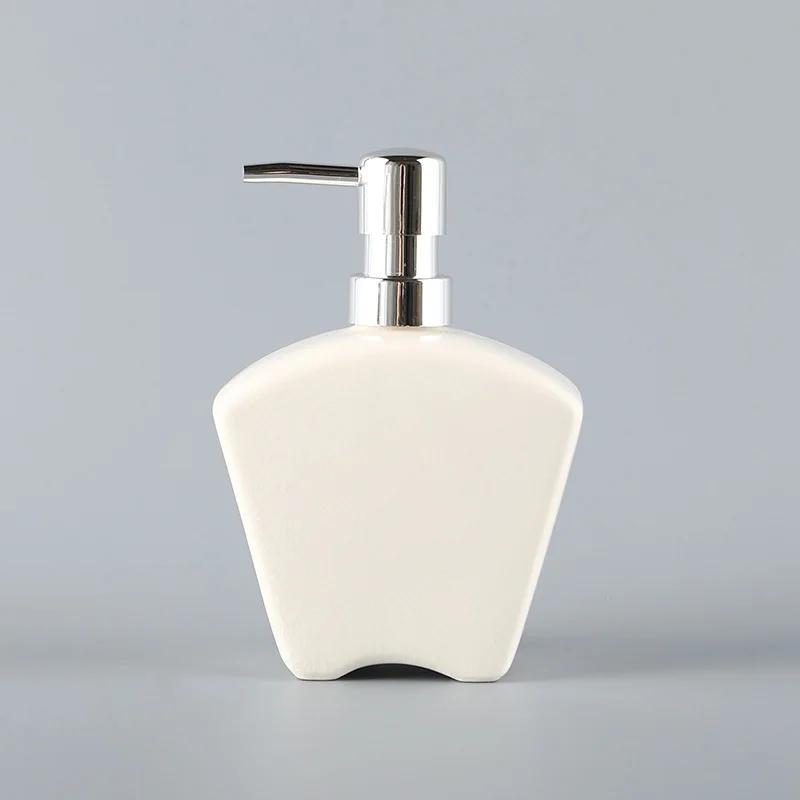 450ml Ceramic Hand Sanitizer Bottle French Premium Ice Cracked Shampoo Bottle Shower Gel Dispenser Bottle Bathroom Accessories