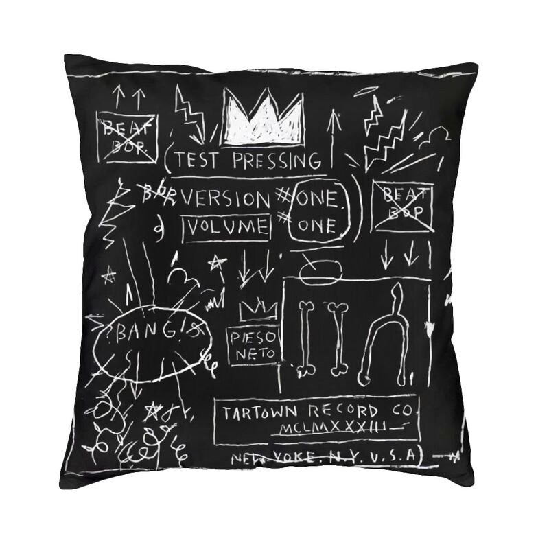 

Чехол для подушки Basquiats New York Street с граффити 60x60 см, полиэстер, наволочка для дивана, квадратная наволочка, декоративная домашняя наволочка 40x40cm 16x16in