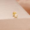 1PC Stainless Steel Star Moon Cartilage Piercing Earrings 18K Gold Plated Helix Tragus Ear Stud Earring Body Jewelry Bijoux Gift
