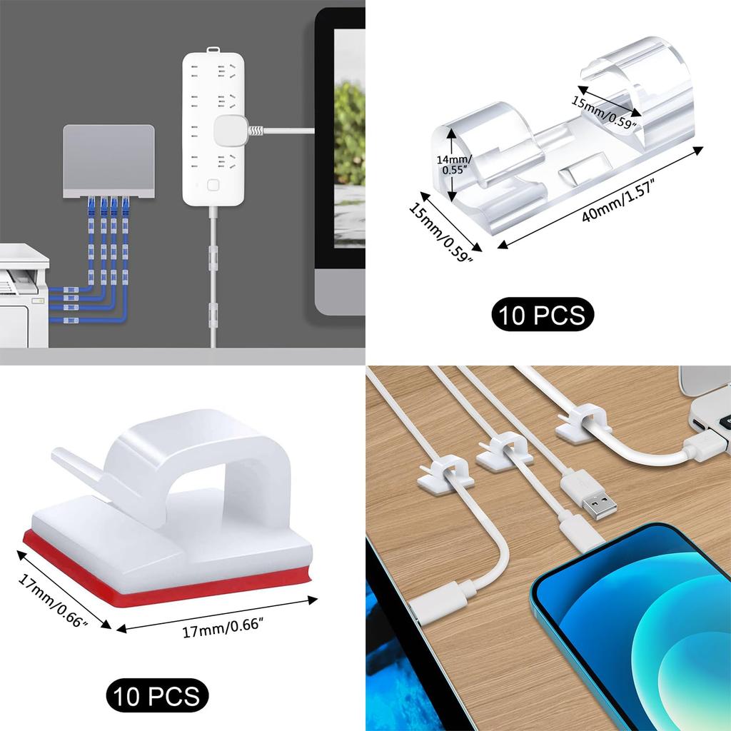 SOULWIT 200 STÜCKE Kabelmanagement 4 Kabel 7 Kabel 37 Kabel 20 Nagelkabel Magisches Kabel 10 Klettverschlusskabel 100 Nylon-Kabelbinder Kabelaufbewahrung Kabelorganisation