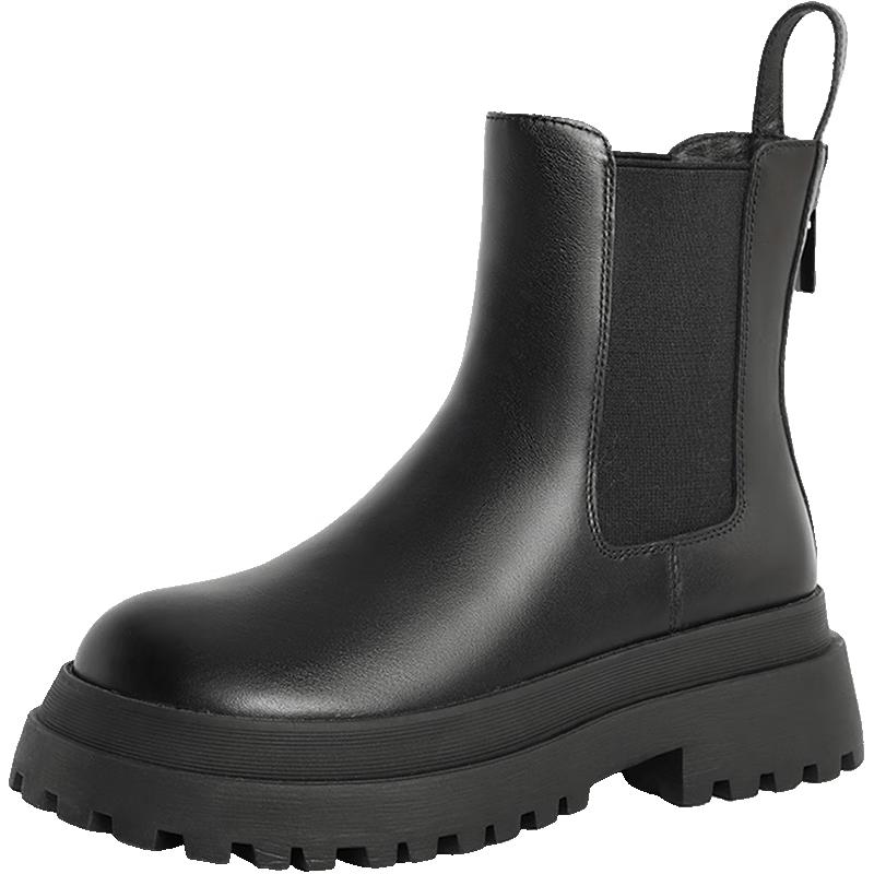 Belle Women s British Style Thick-Sole Chelsea Boots EU 34