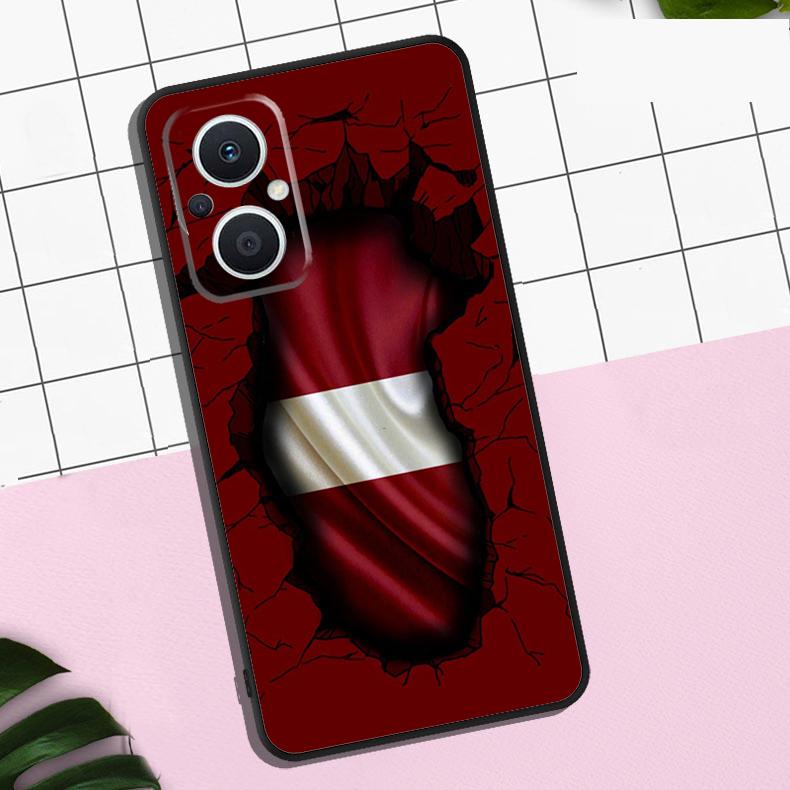 Latvia Flag Case For OPPO Reno 13F 12F 11F 8T 7 8 10 11 12 13 Pro OPPO Find X8 X6 Pro X3 X5 Lite Cover